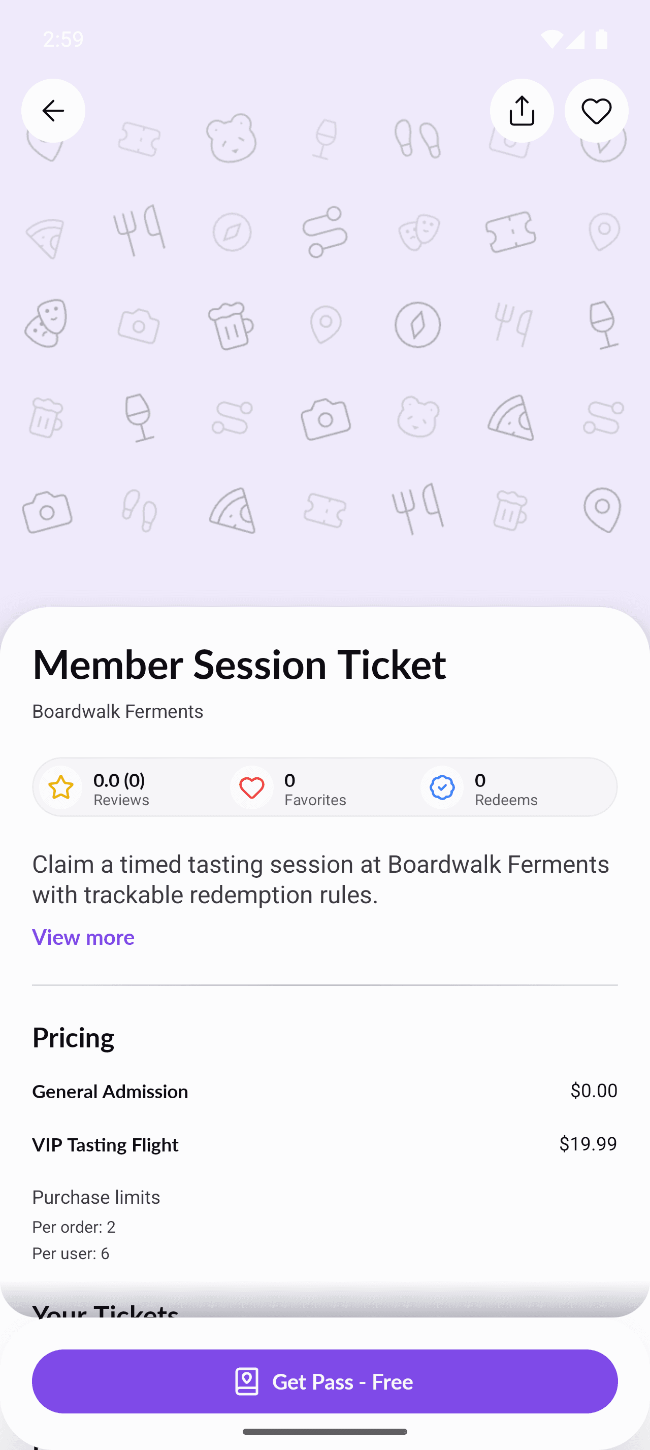 Android mobile app home screen showing the same pass experience in the Android shell.